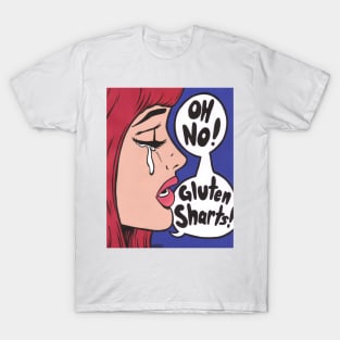 Oh No! Gluten Sharts! Comic Girl T-Shirt